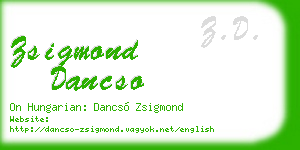 zsigmond dancso business card