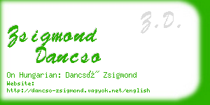 zsigmond dancso business card